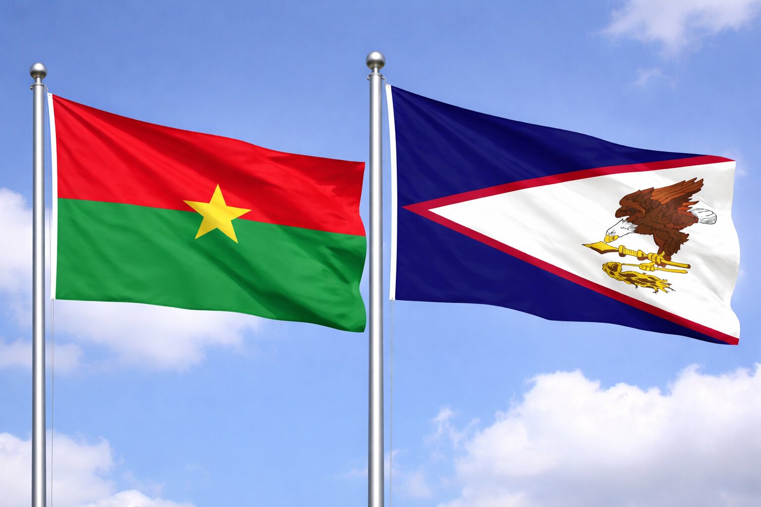American Samoa and Burkina Faso eVisa Flag