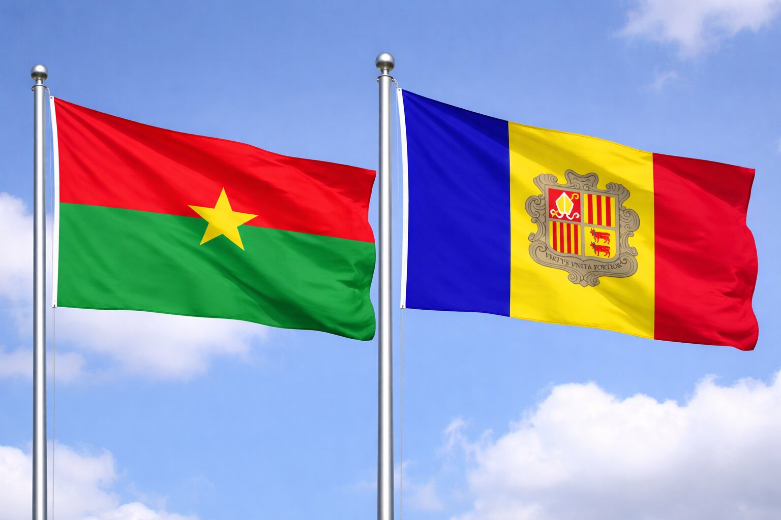 Andorra and Burkina Faso eVisa Flag