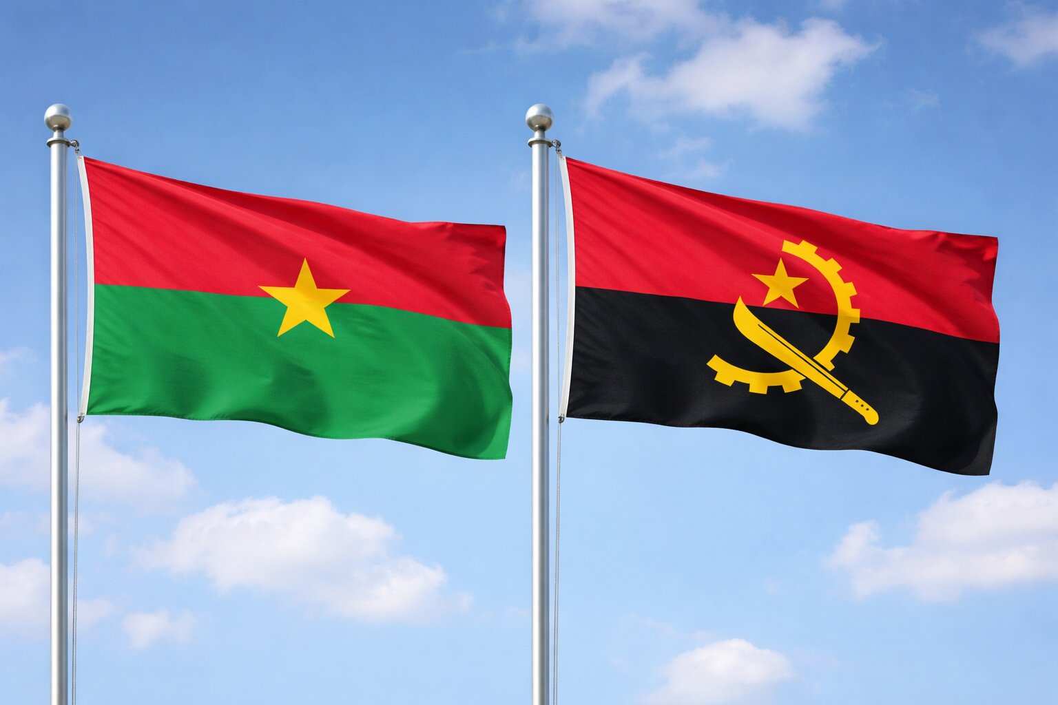 Angola and Burkina Faso eVisa Flag