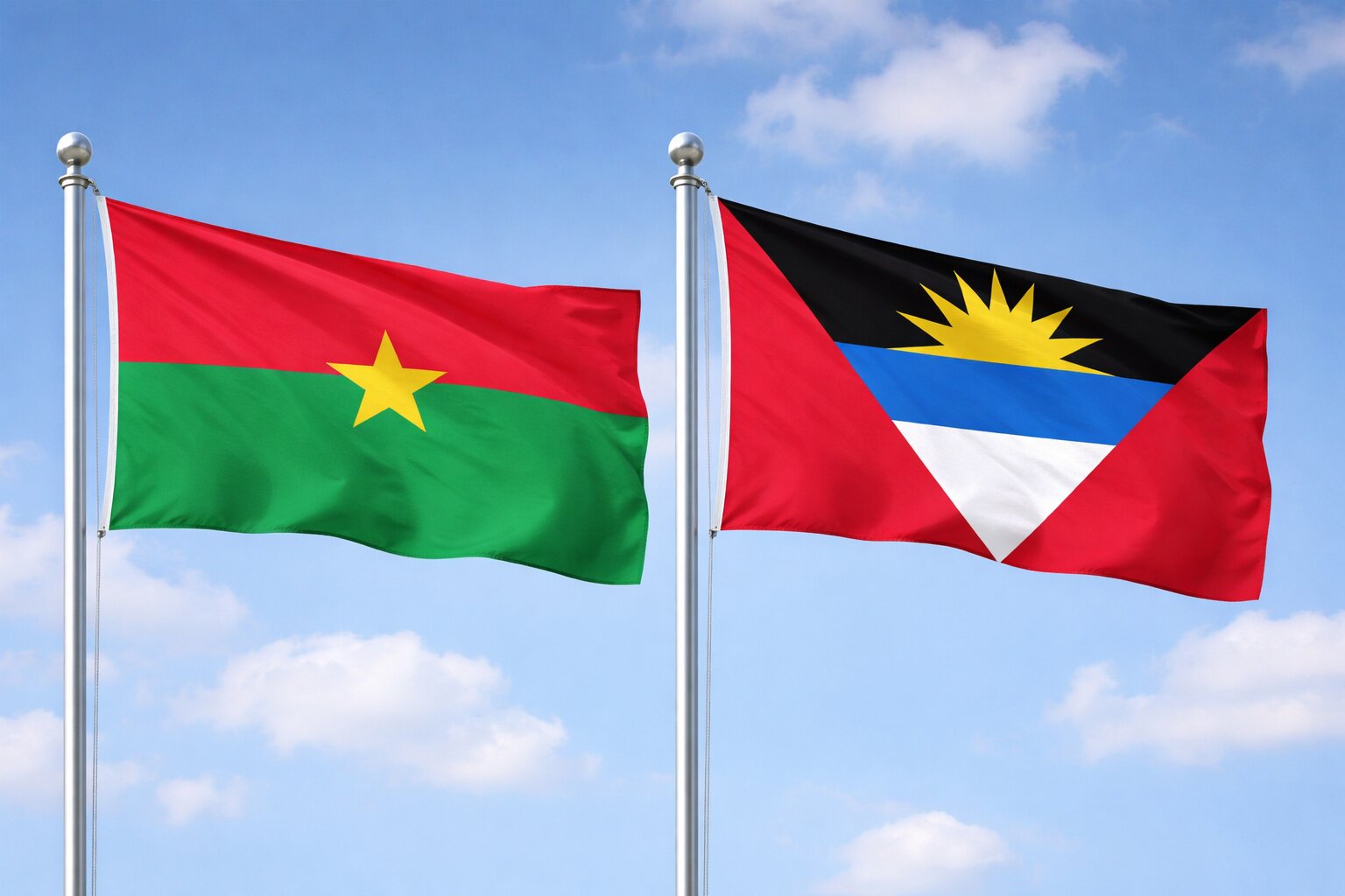 Antigua and Barbuda and Burkina Faso eVisa Flag