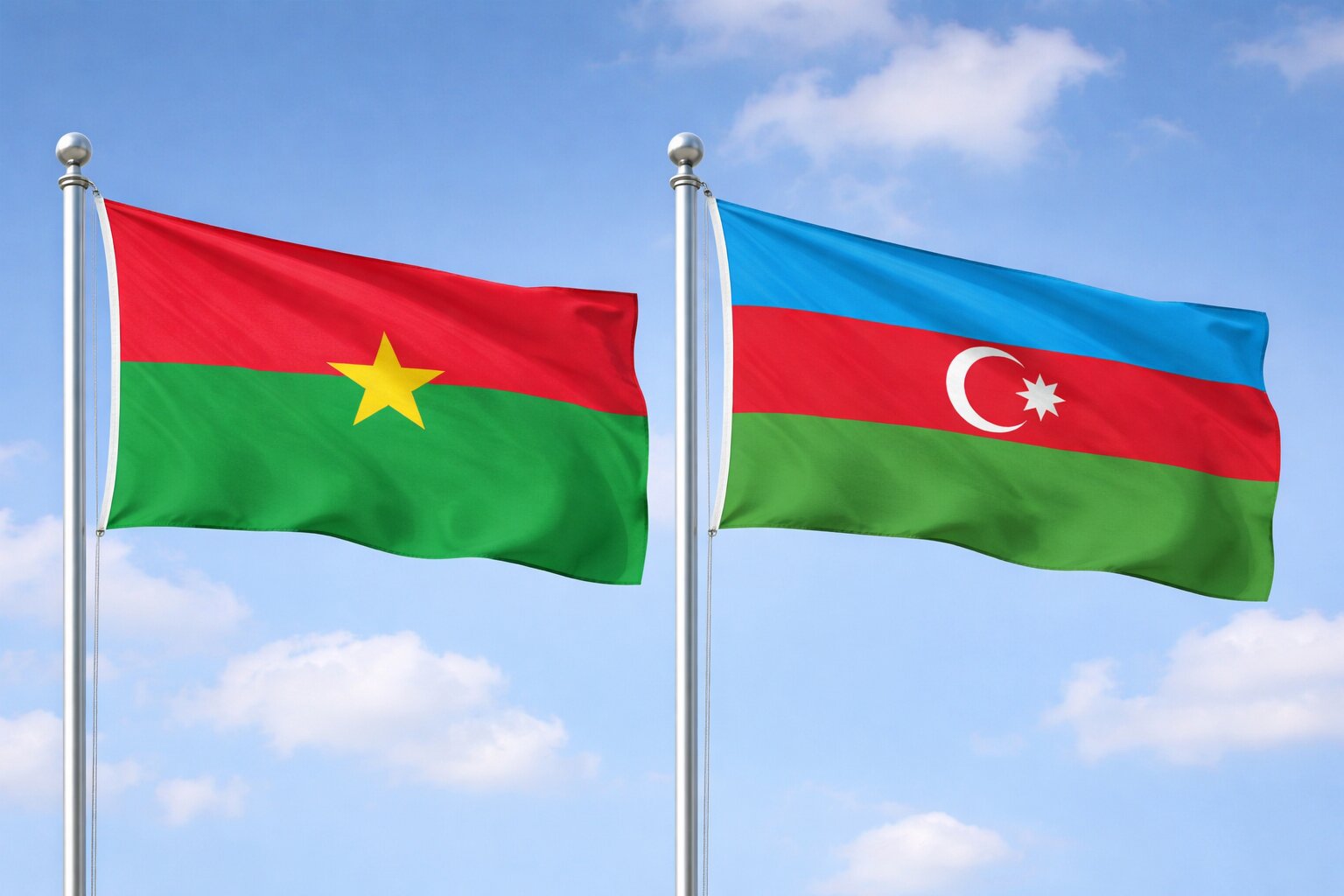 Azerbaijan and Burkina Faso eVisa Flag