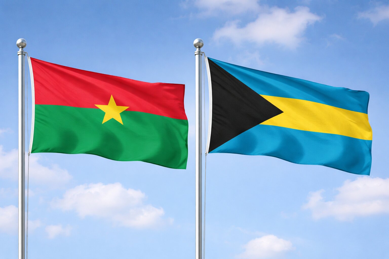 Bahamas and Burkina Faso eVisa Flag