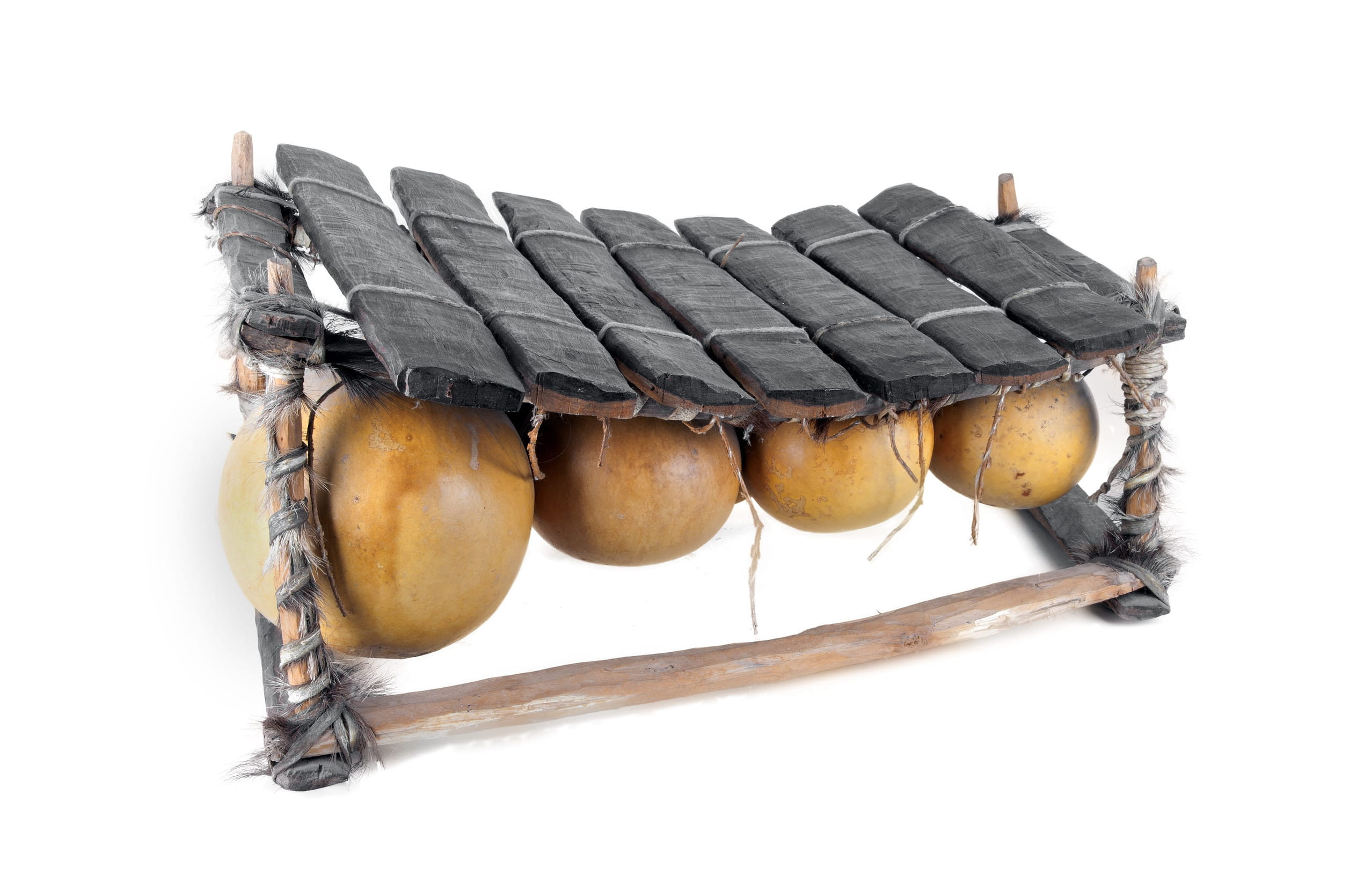 Balafone being made from wood and Coconuts as gourds