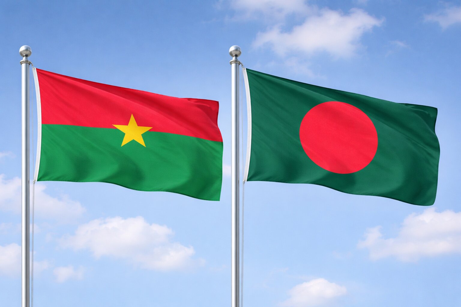 Bangladesh and Burkina Faso eVisa Flag