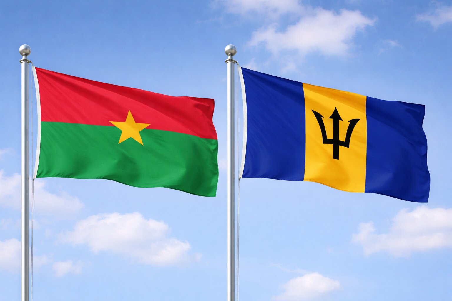 Barbados and Burkina Faso eVisa Flag
