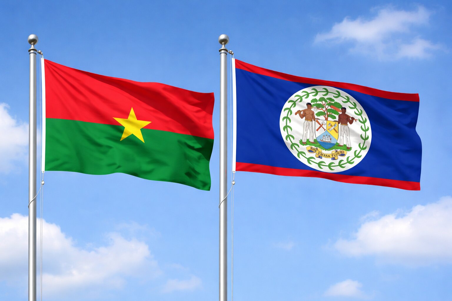 Belize and Burkina Faso eVisa Flag