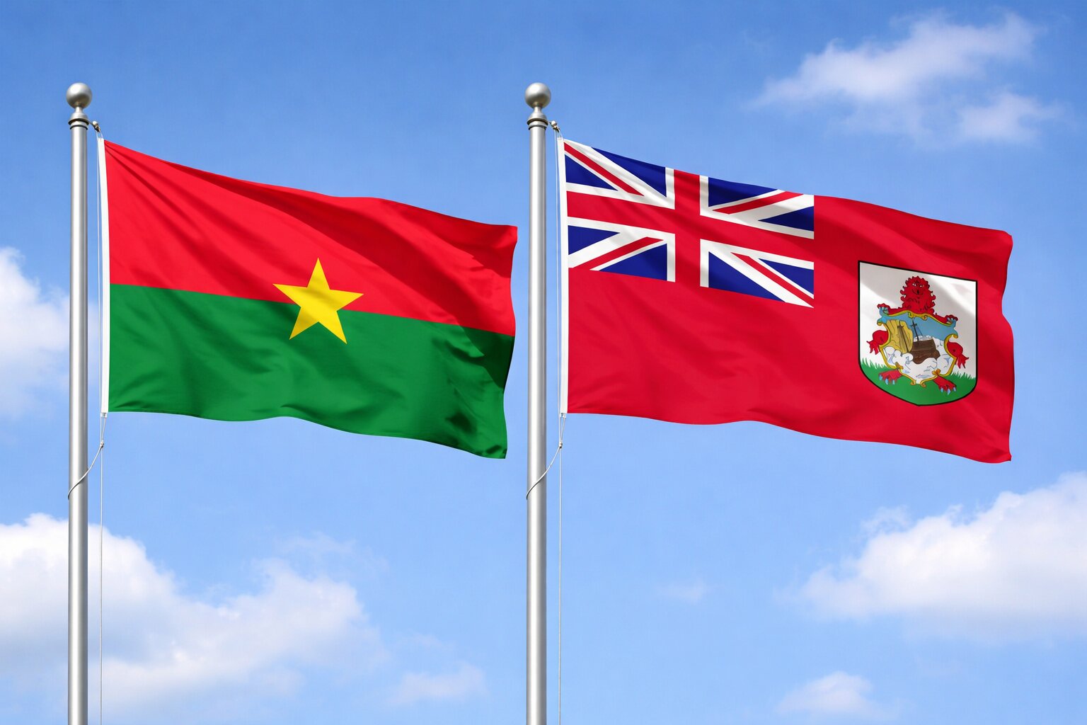 Bermuda and Burkina Faso eVisa Flag