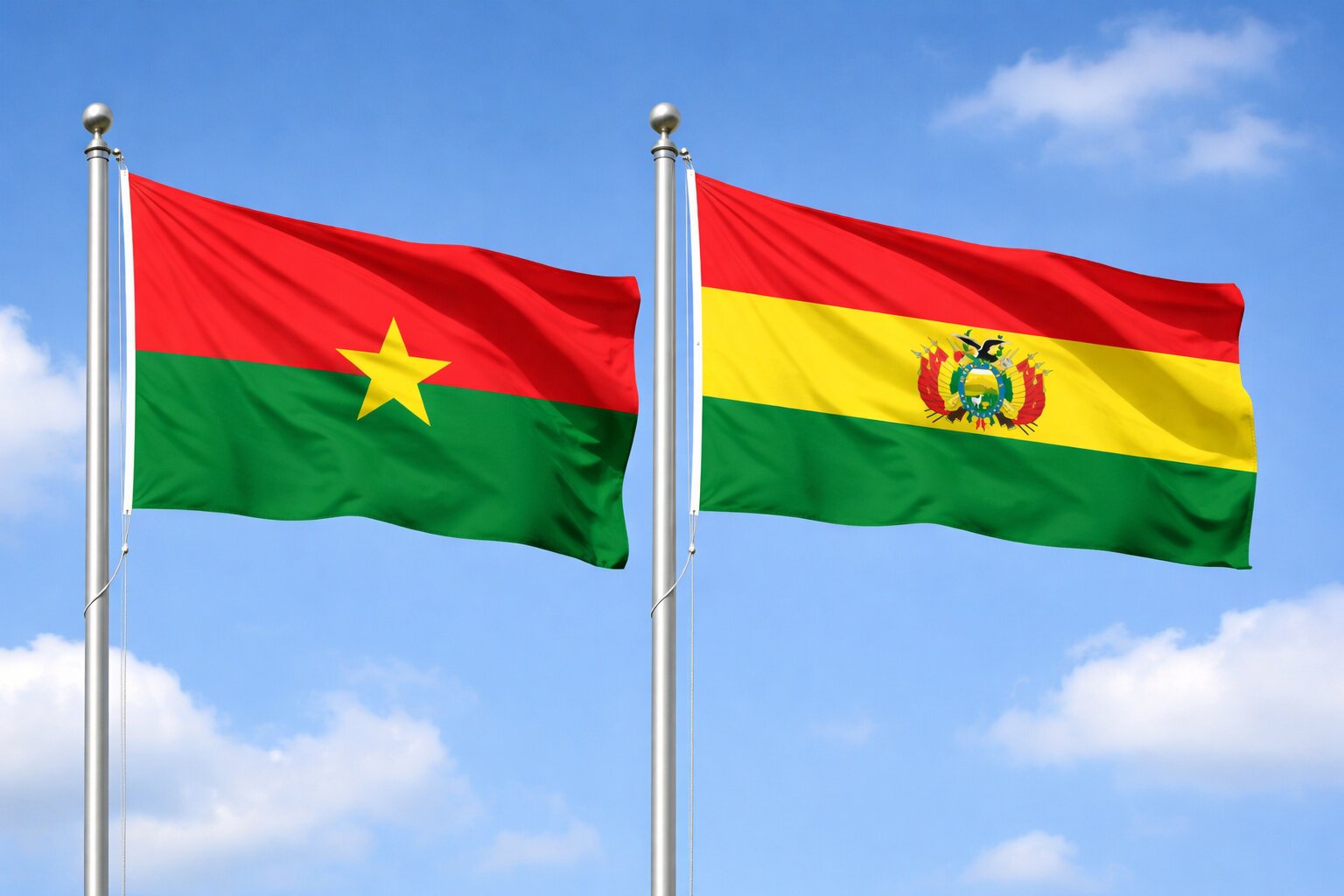 Bolivia and Burkina Faso eVisa Flag