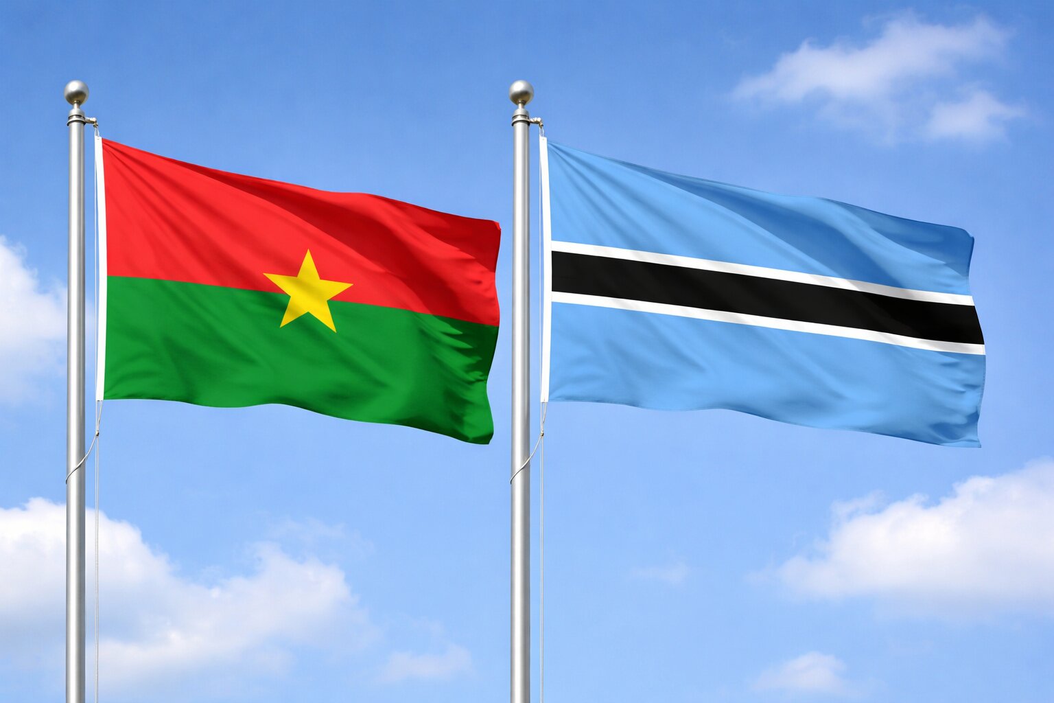 Botswana and Burkina Faso eVisa Flag
