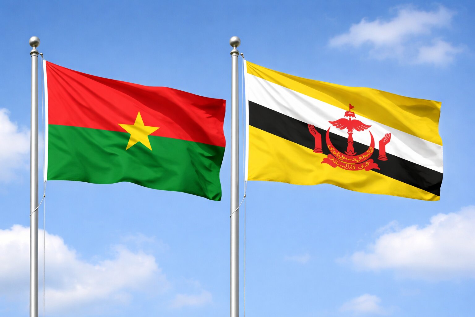 Brunei and Burkina Faso eVisa Flag