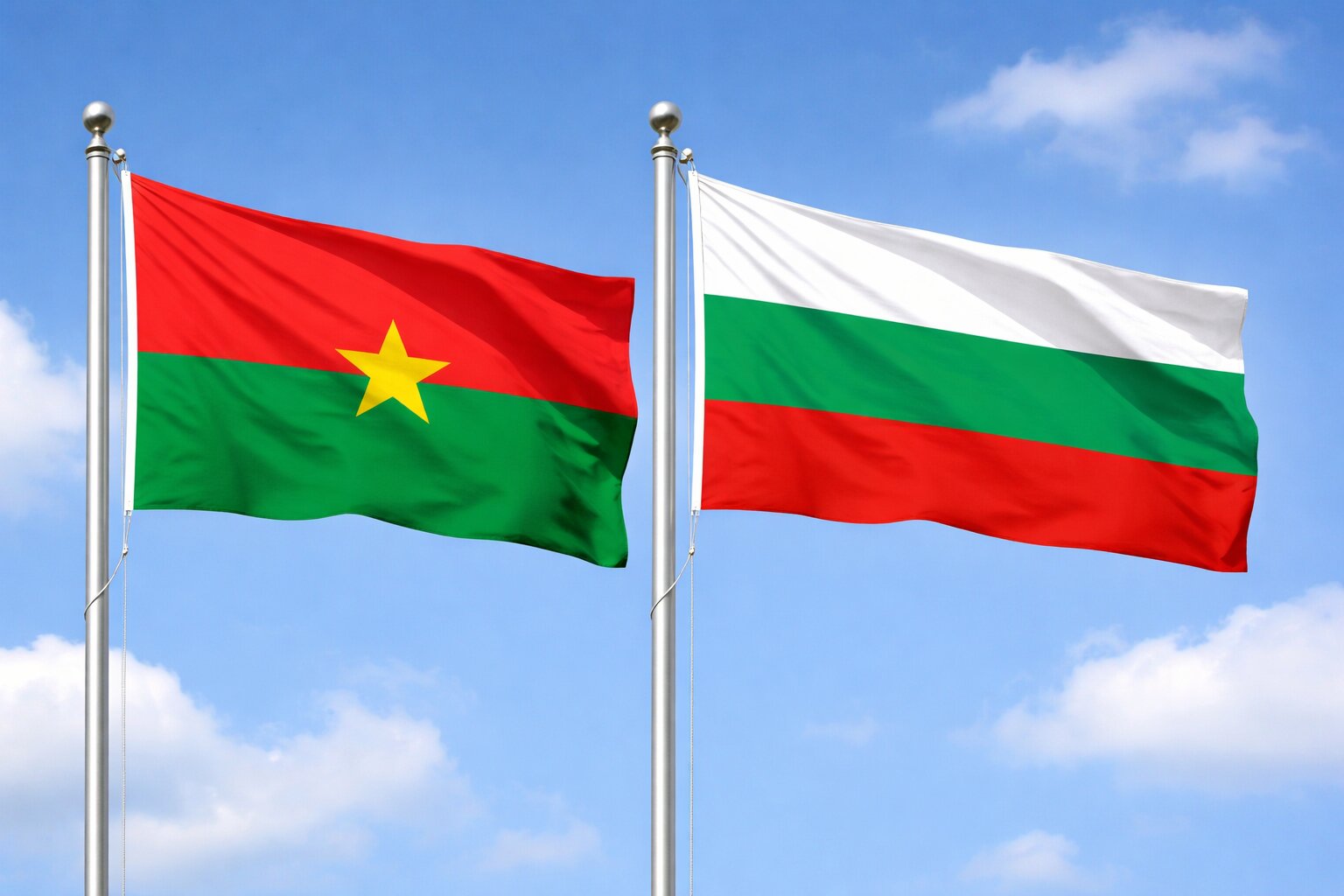 Bulgaria and Burkina Faso eVisa Flag