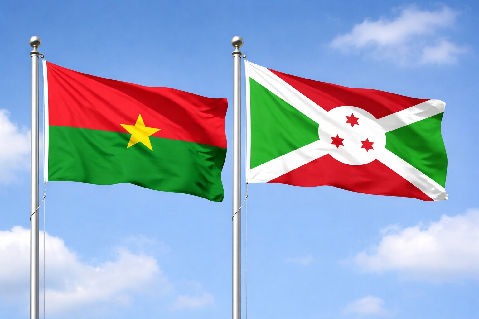 Burundi and Burkina Faso eVisa Flag