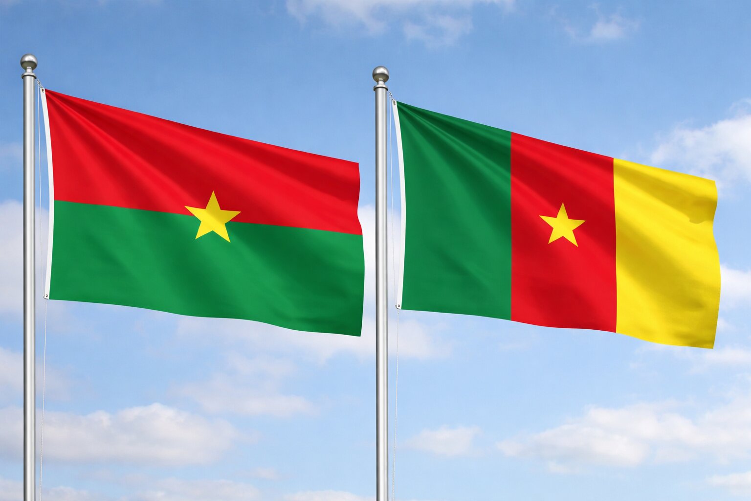 Cameroon and Burkina Faso eVisa Flag