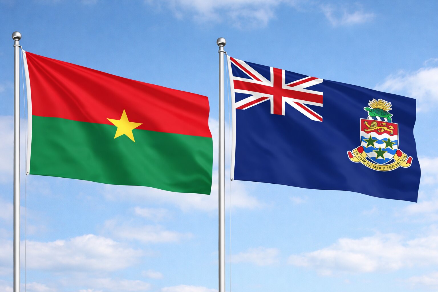 Cayman Islands and Burkina Faso eVisa Flag