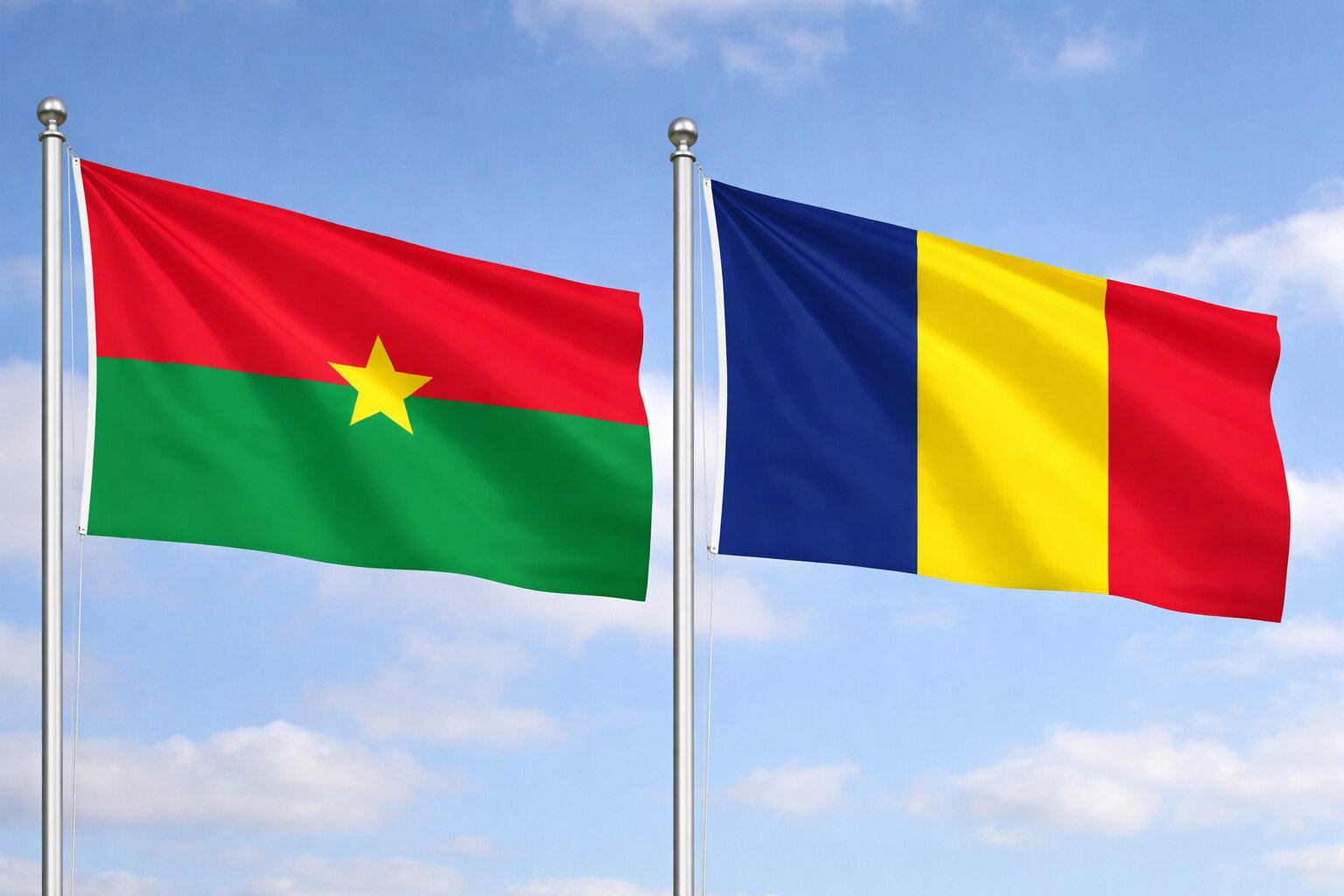 Chad and Burkina Faso eVisa Flag