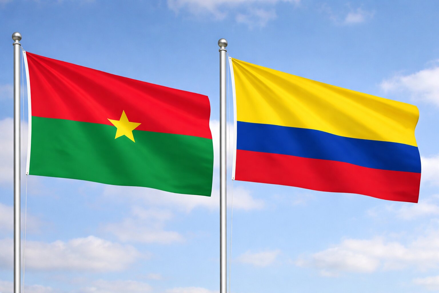 Colombia and Burkina Faso eVisa Flag