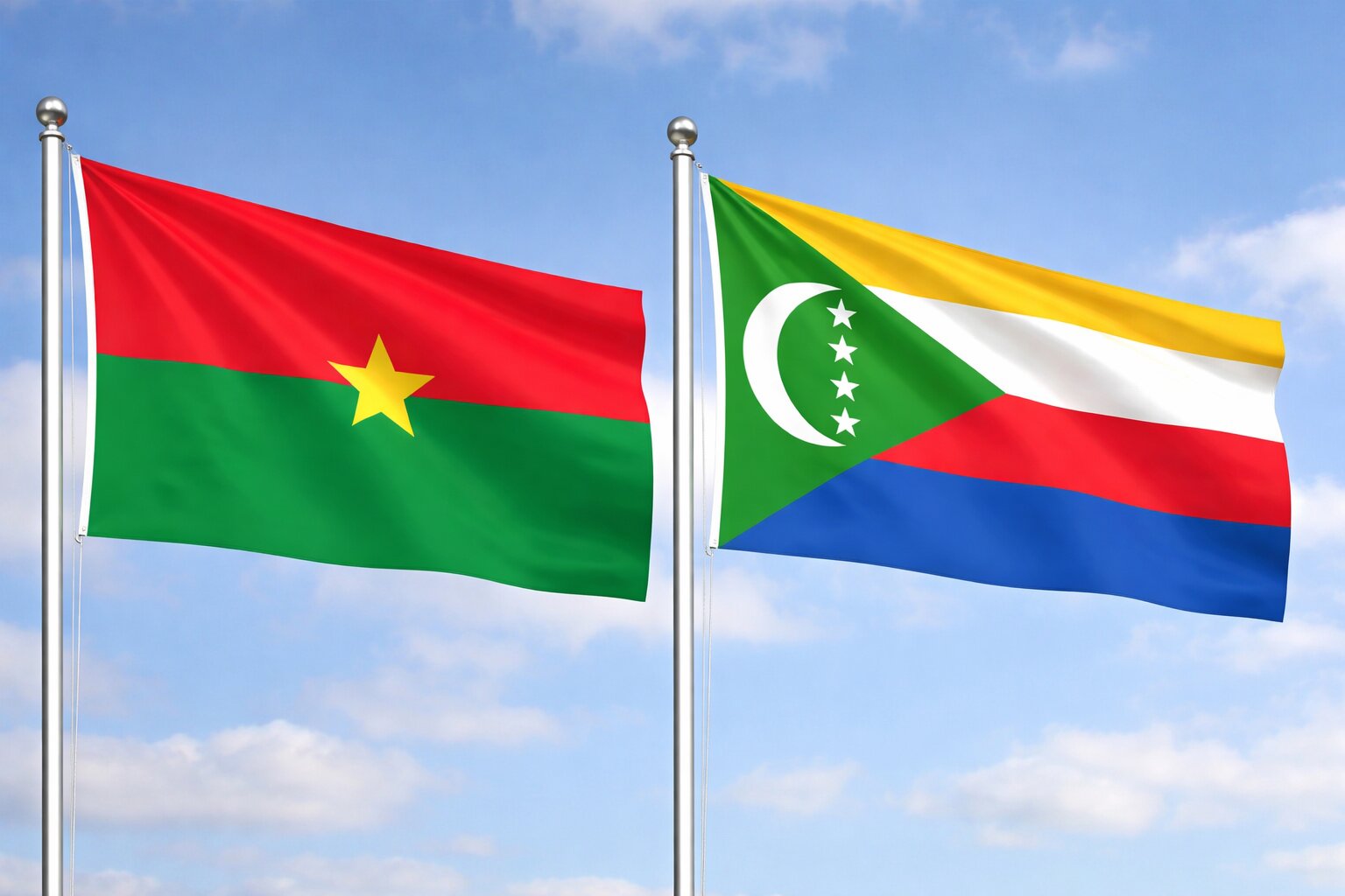 Comoros and Burkina Faso eVisa Flag