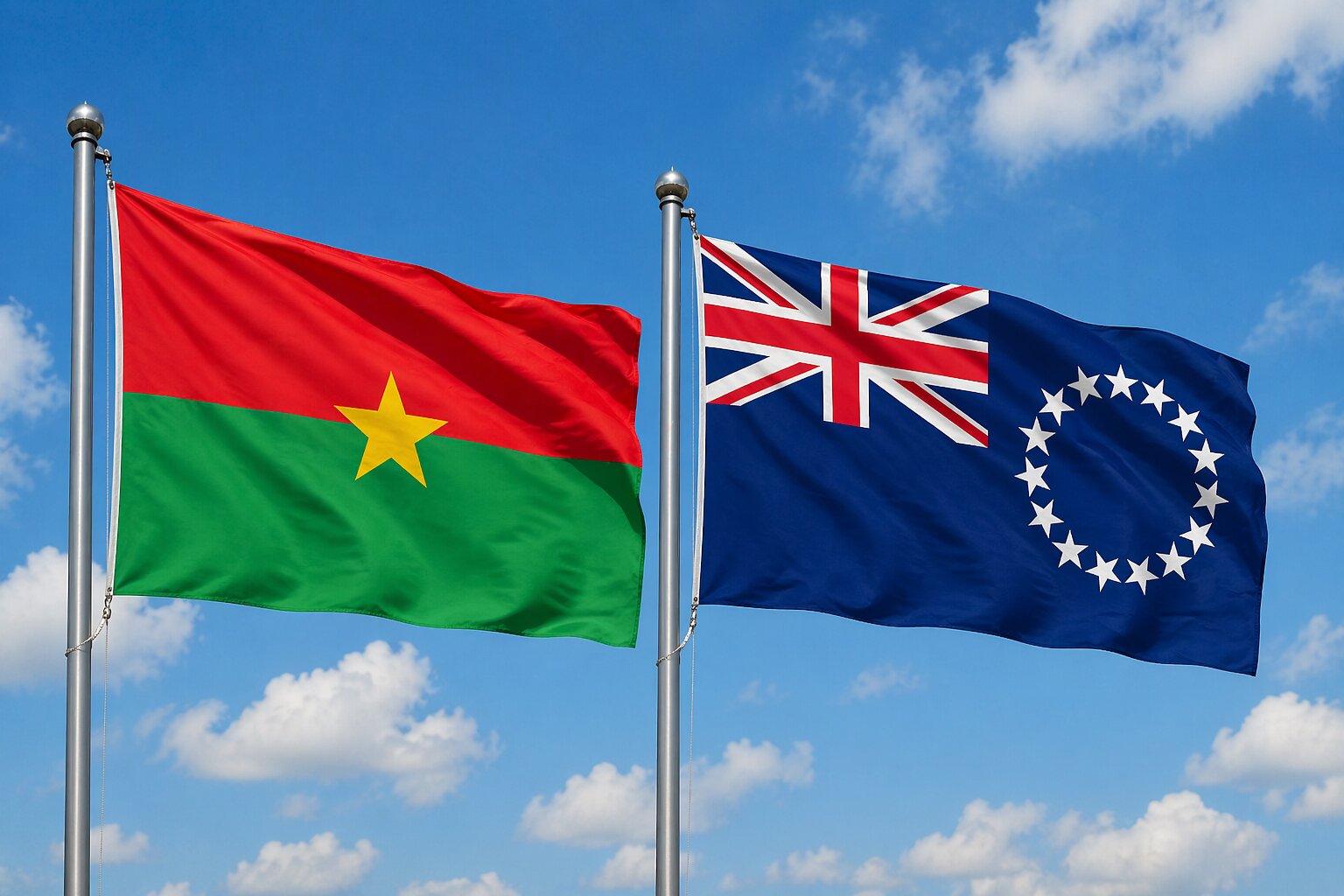 Cook Islands and Burkina Faso eVisa Flag