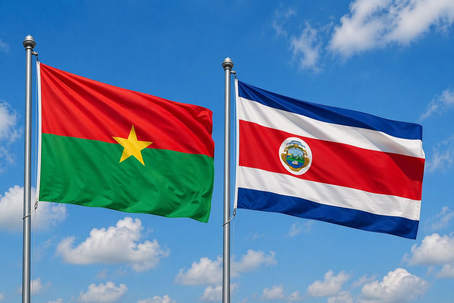 Costa Rica and Burkina Faso eVisa Flag