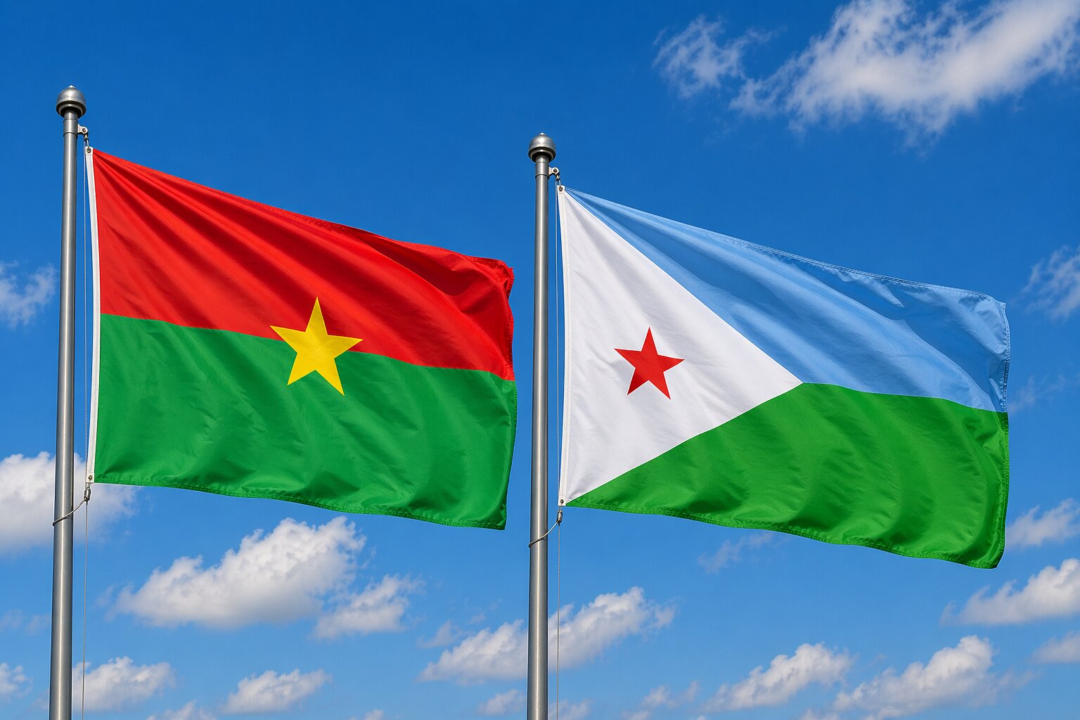 Djibouti and Burkina Faso eVisa Flag