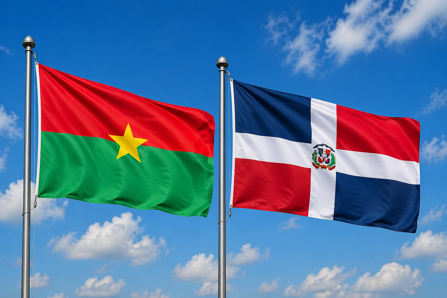 Dominican Republic and Burkina Faso eVisa Flag