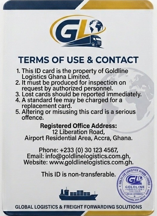 Employee Id Card Back Side