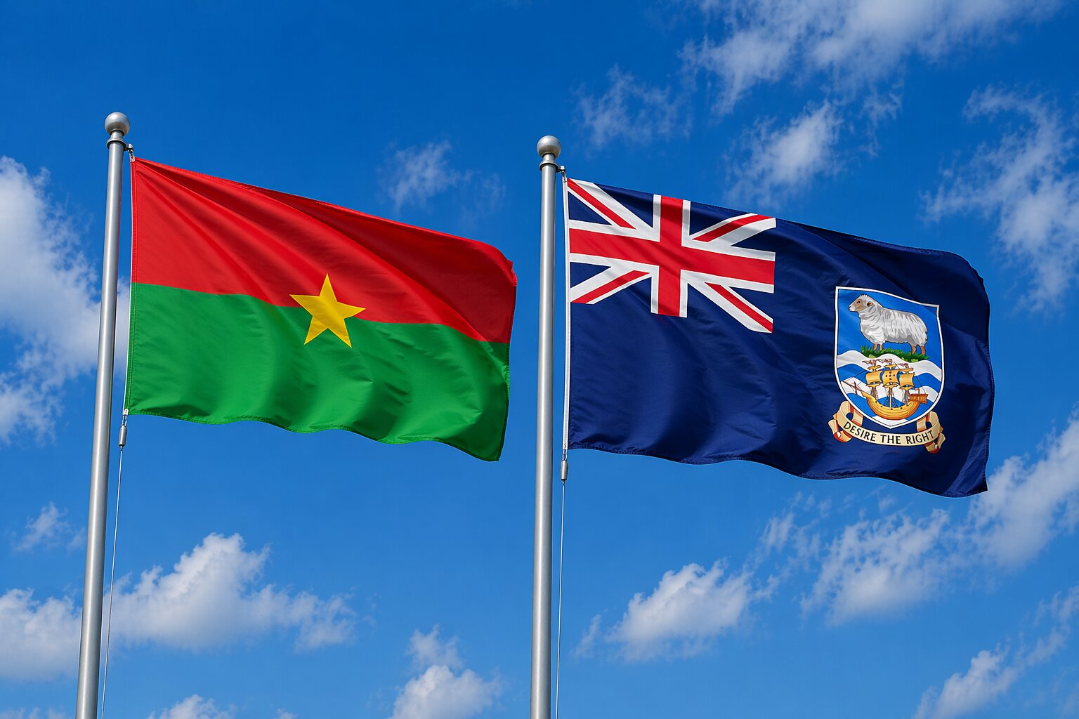 Falkland Islands and Burkina Faso eVisa Flag
