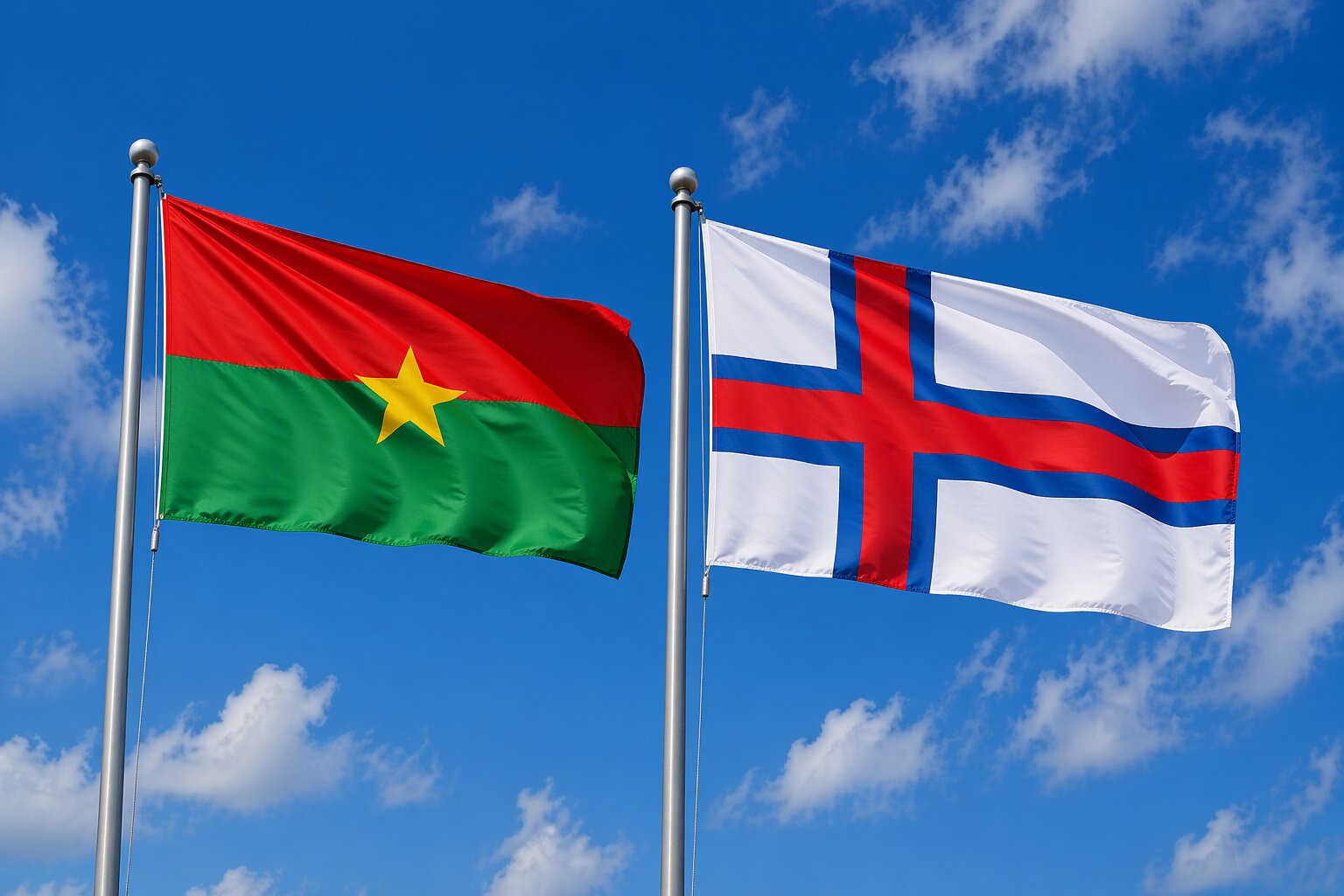 Faroe Islands and Burkina Faso eVisa Flag
