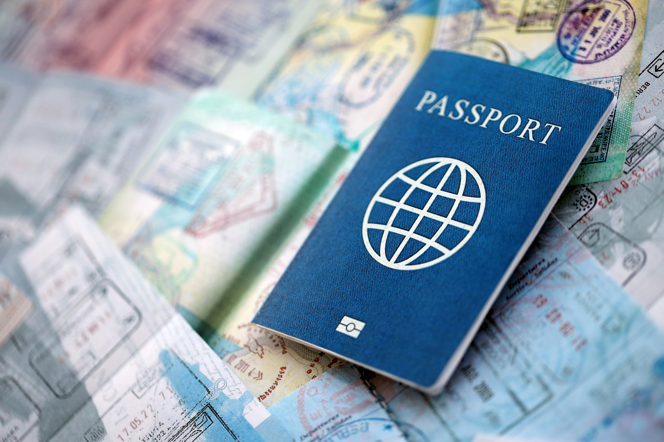 Fictional Passport with Stamps