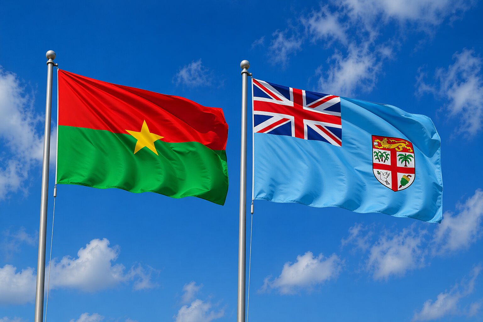Fiji and Burkina Faso eVisa Flag