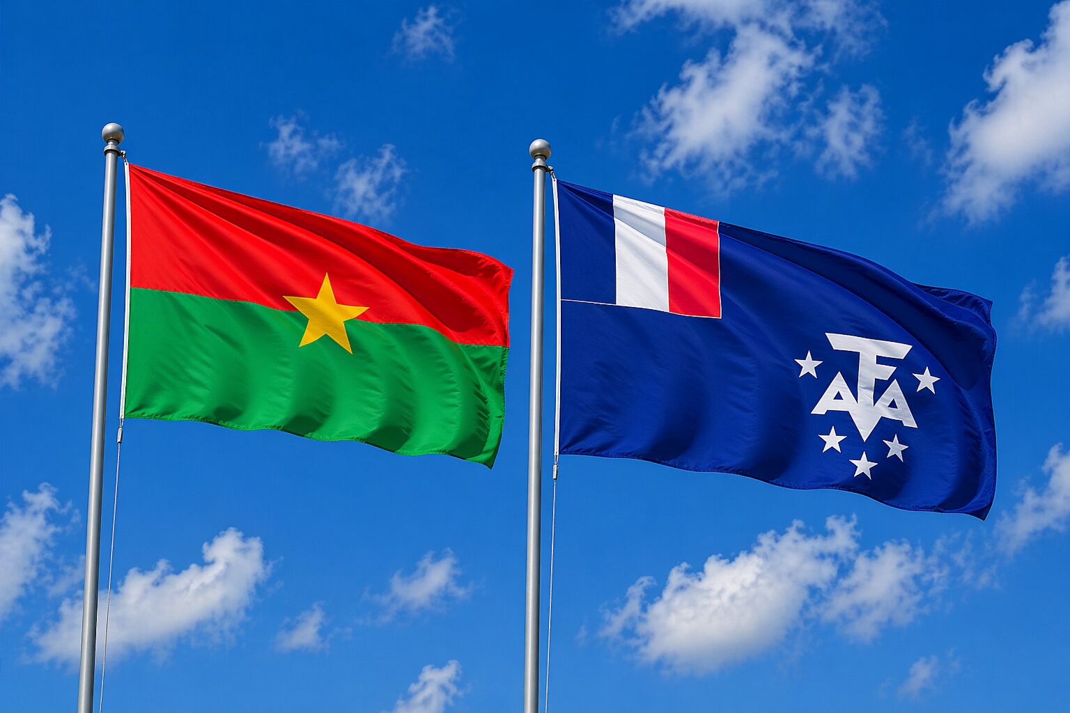 french southern territories and Burkina Faso eVisa Flag