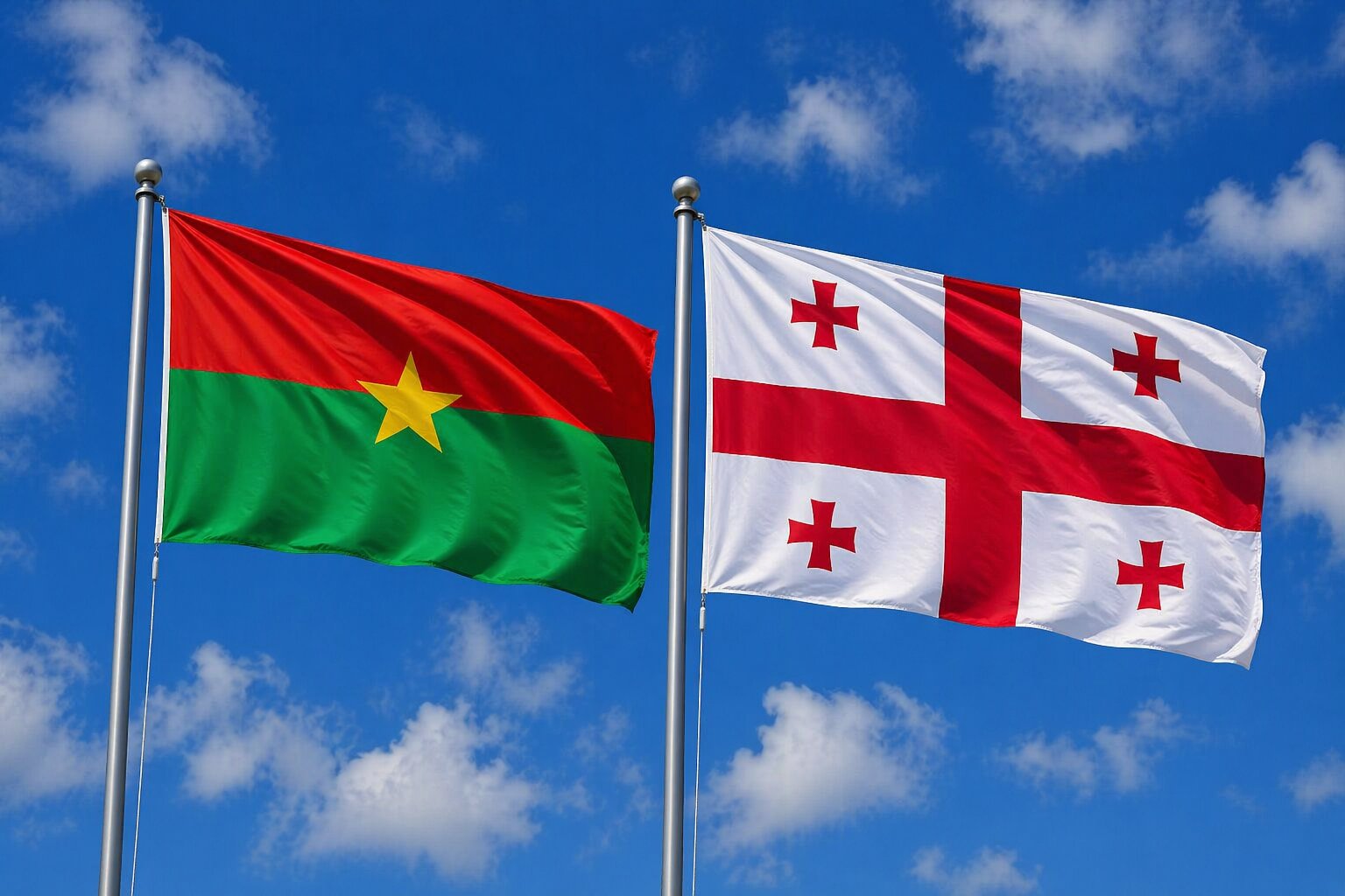 georgia and Burkina Faso eVisa Flag