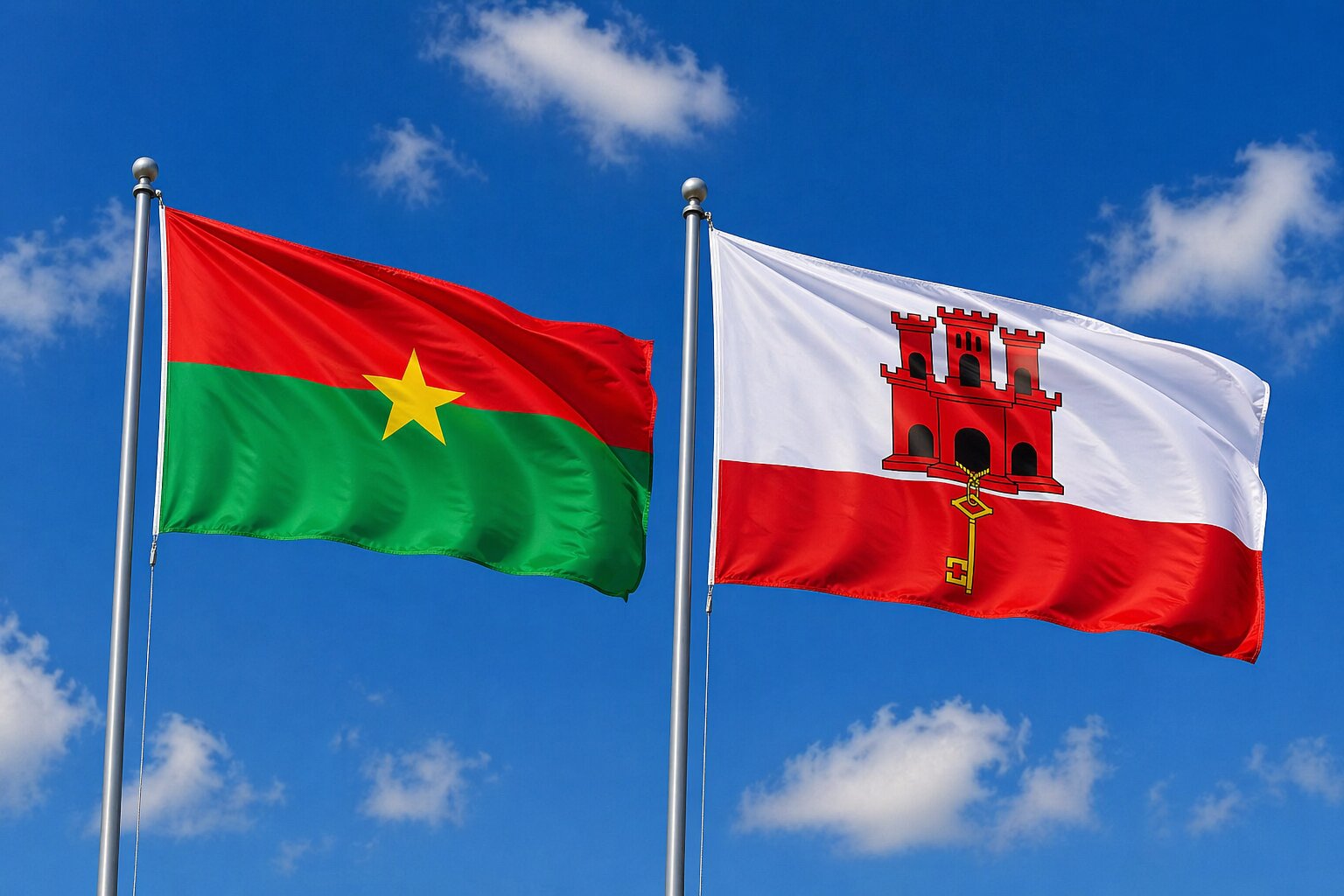 gibraltar and Burkina Faso eVisa Flag