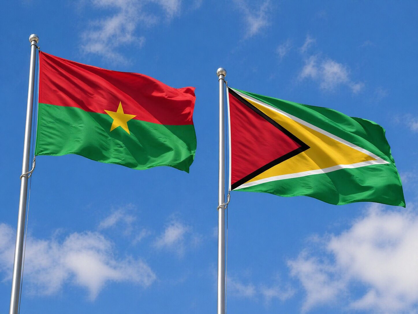 Guyana and Burkina Faso eVisa Flag