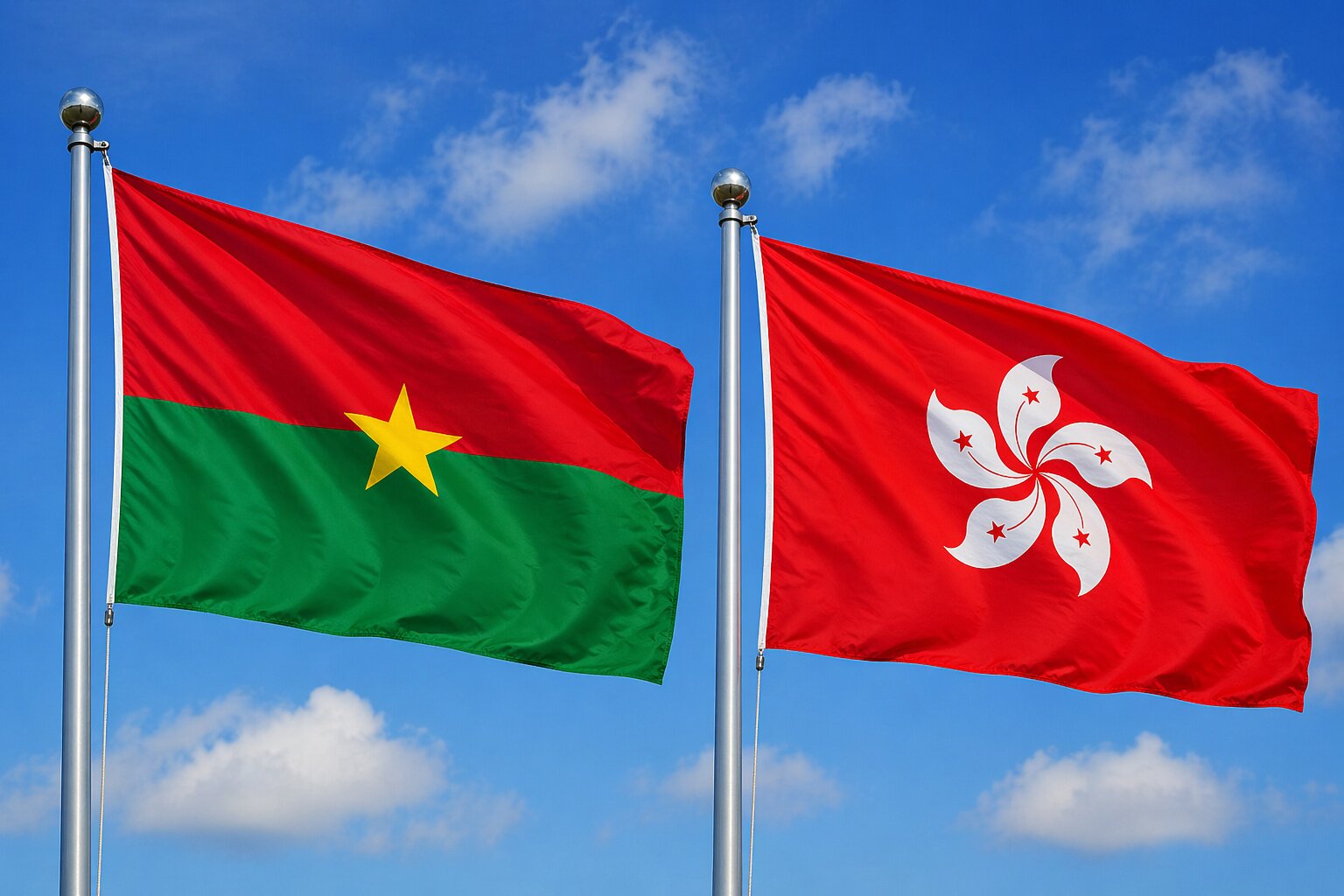 Hong Kong and Burkina Faso eVisa Flag