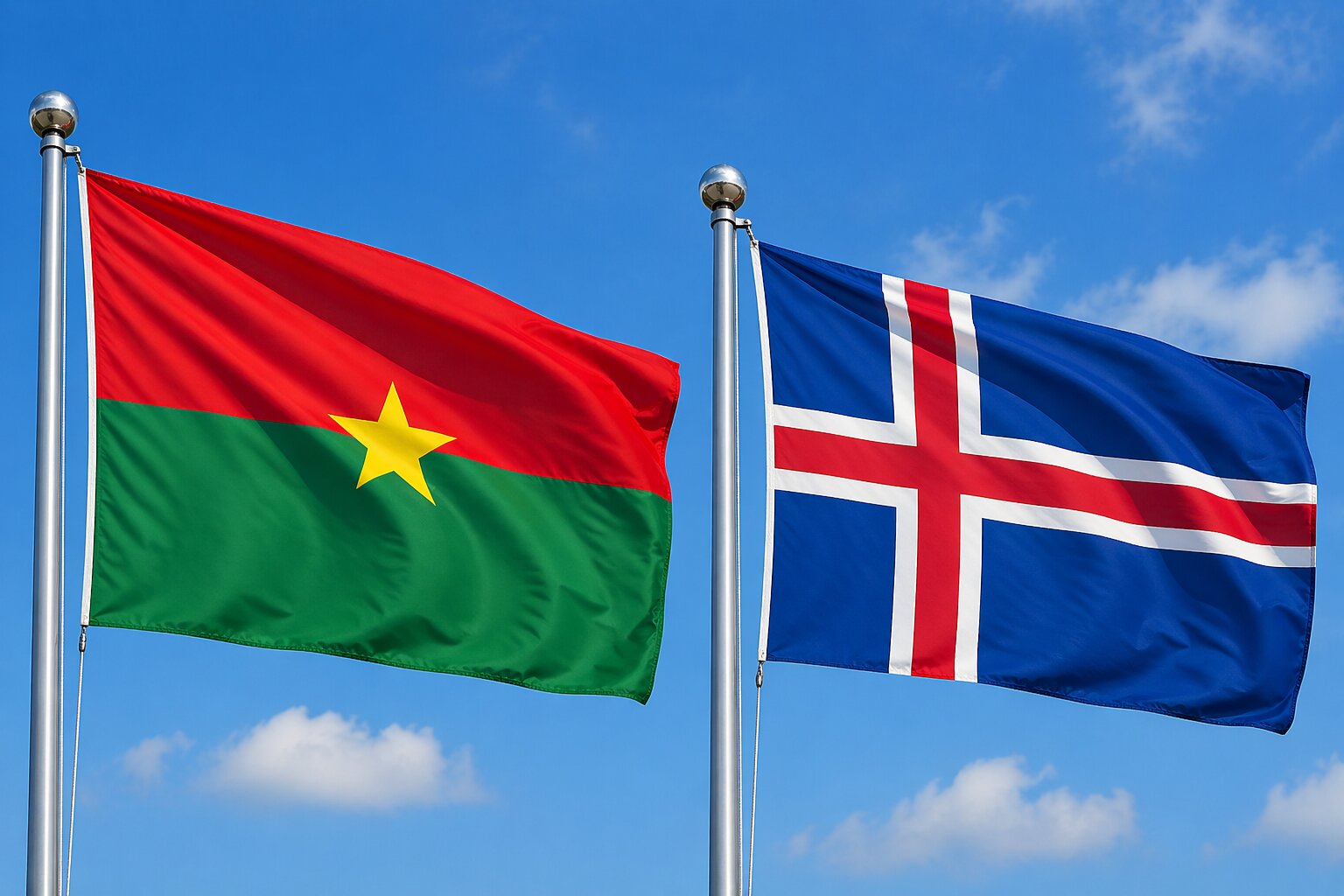 Iceland and Burkina Faso eVisa Flag