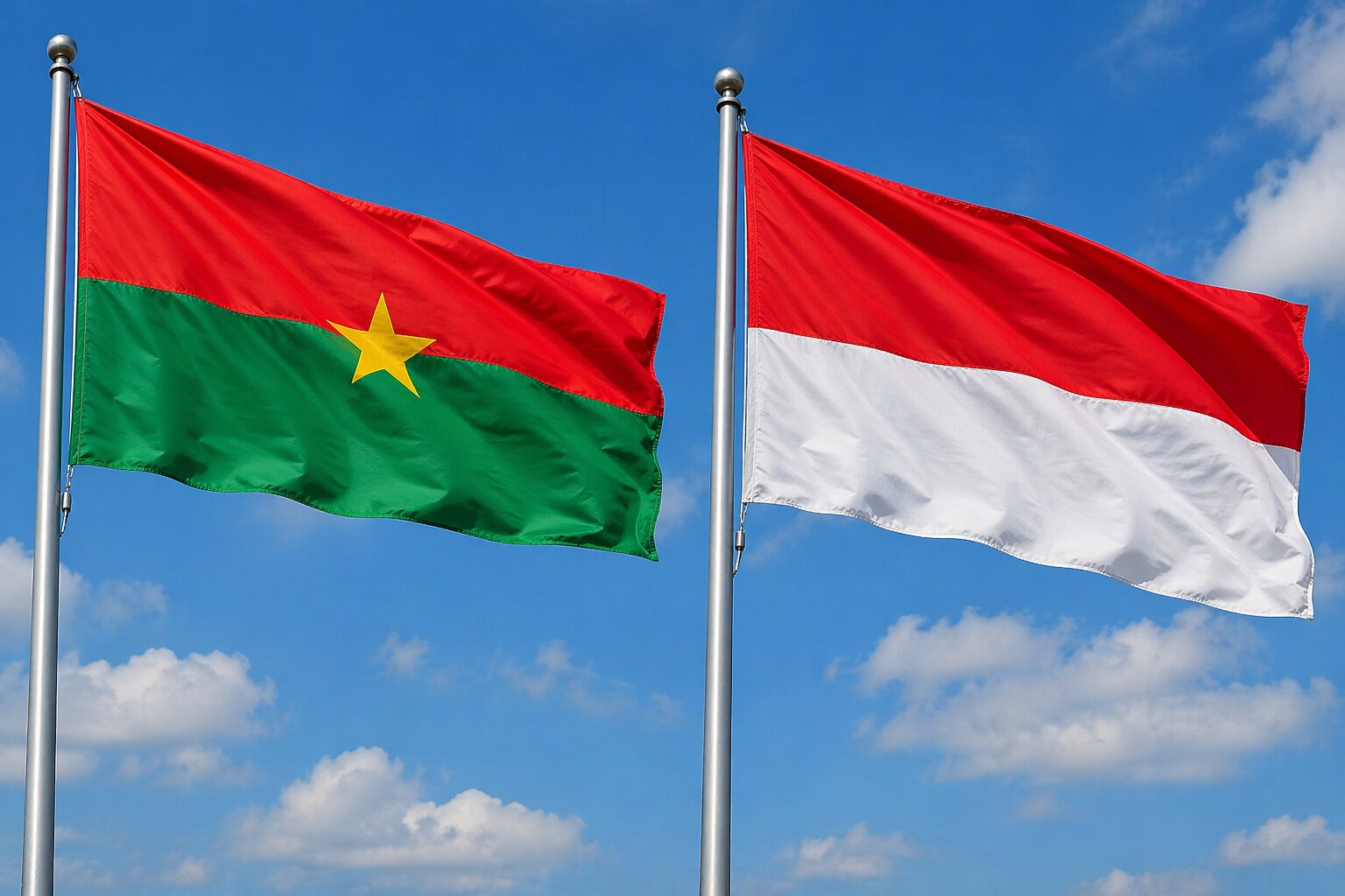 Indonesia and Burkina Faso eVisa Flag