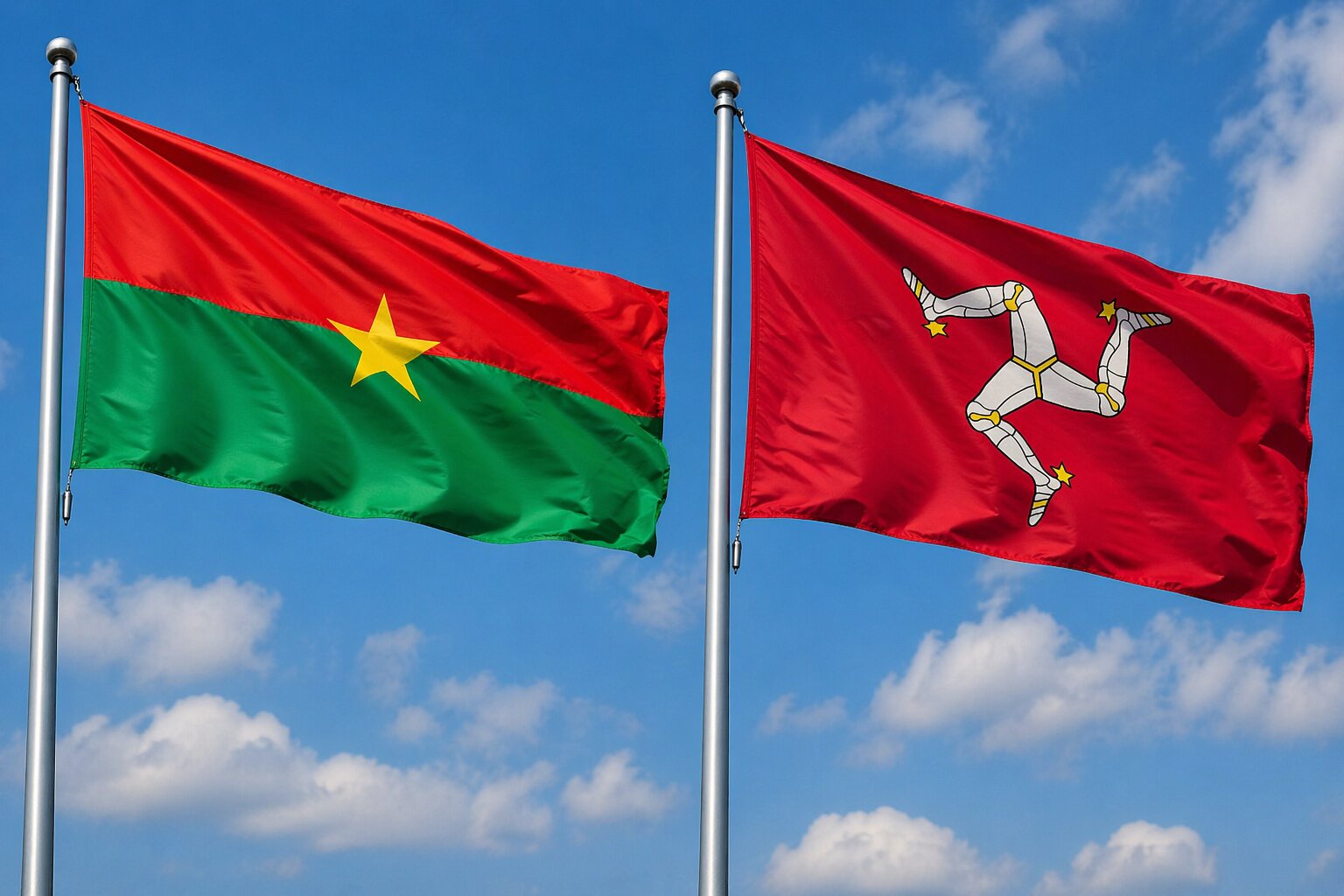 Isle of Man and Burkina Faso eVisa Flag