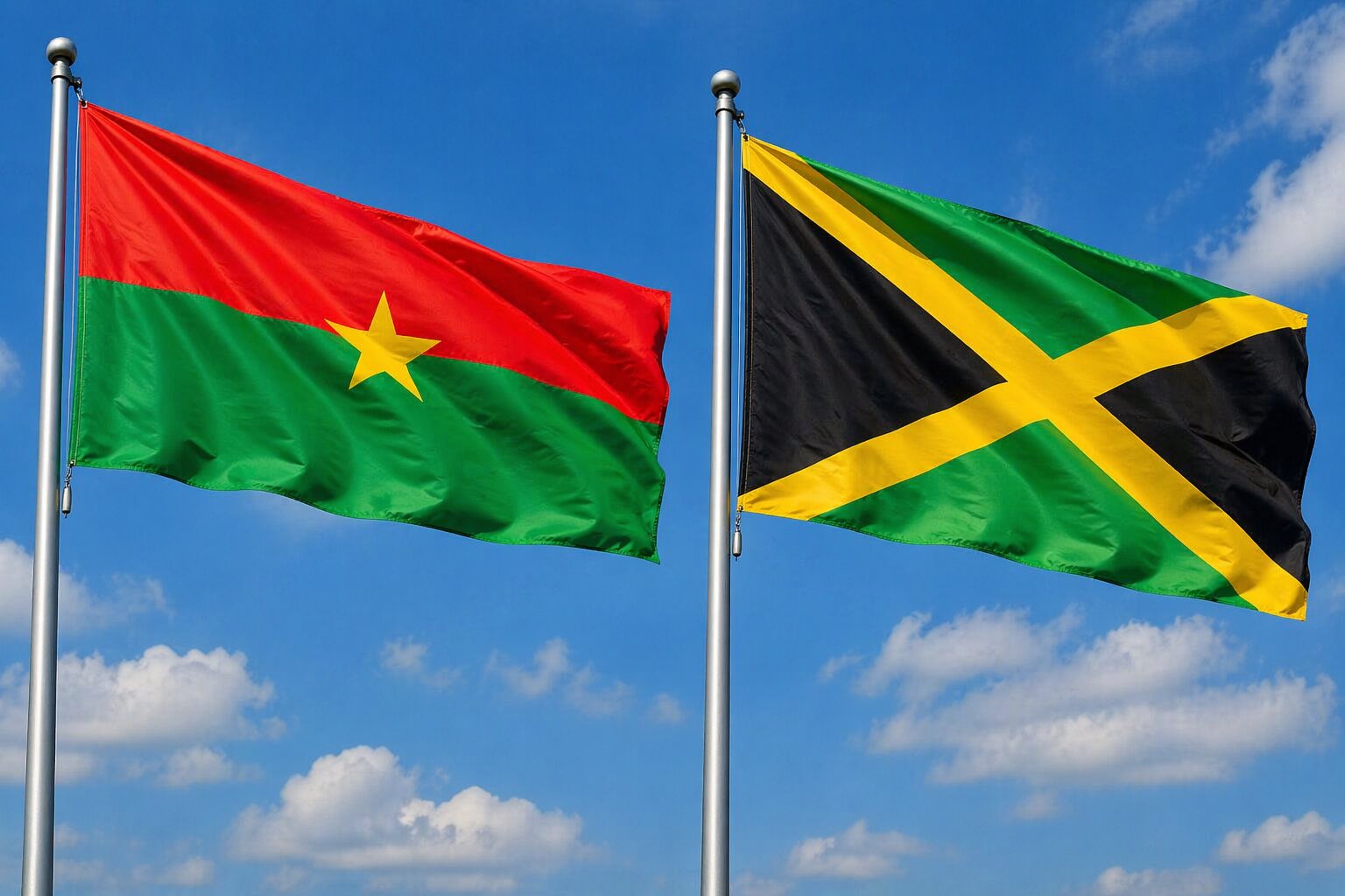 Jamaica and Burkina Faso eVisa Flag