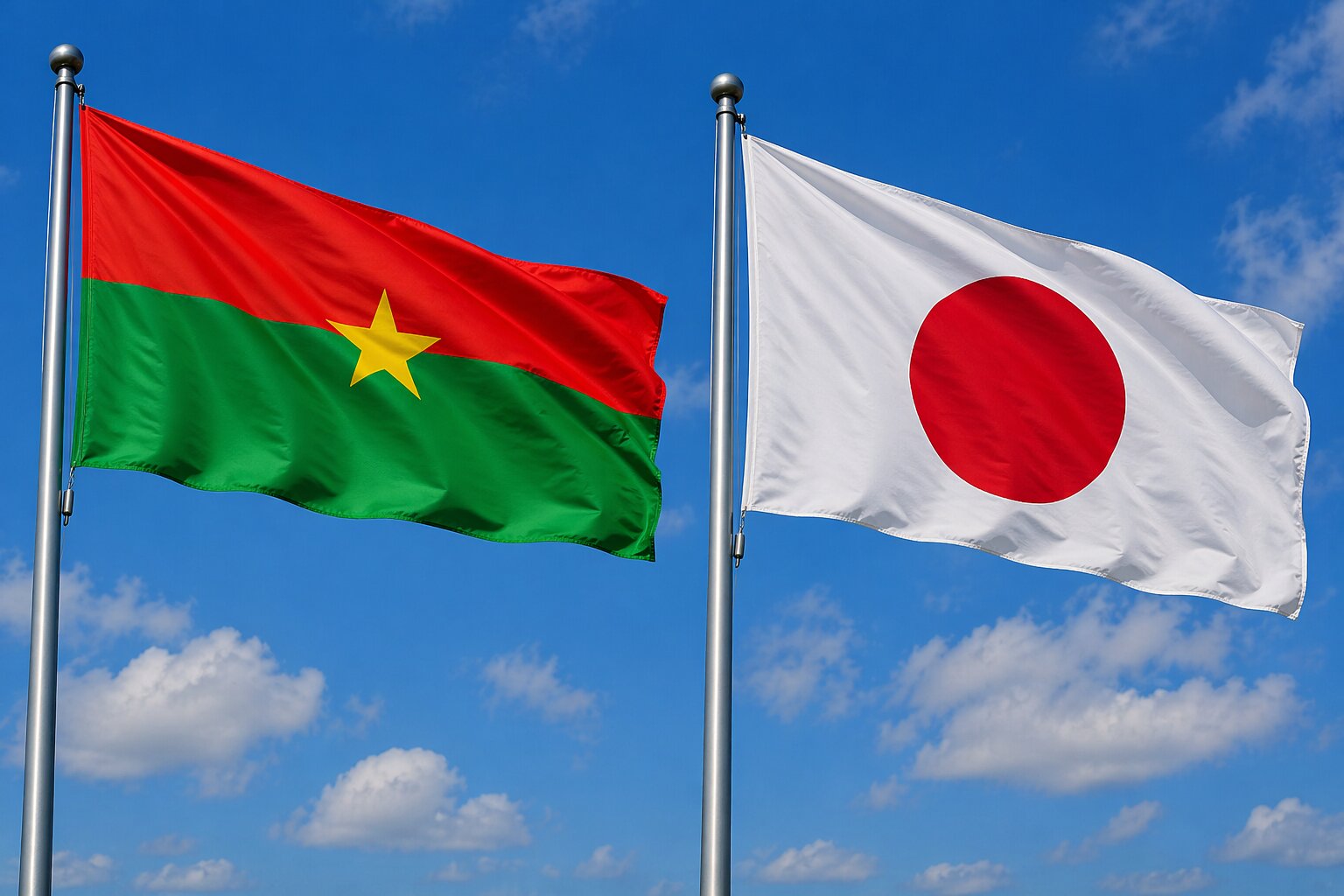 Japan and Burkina Faso eVisa Flag