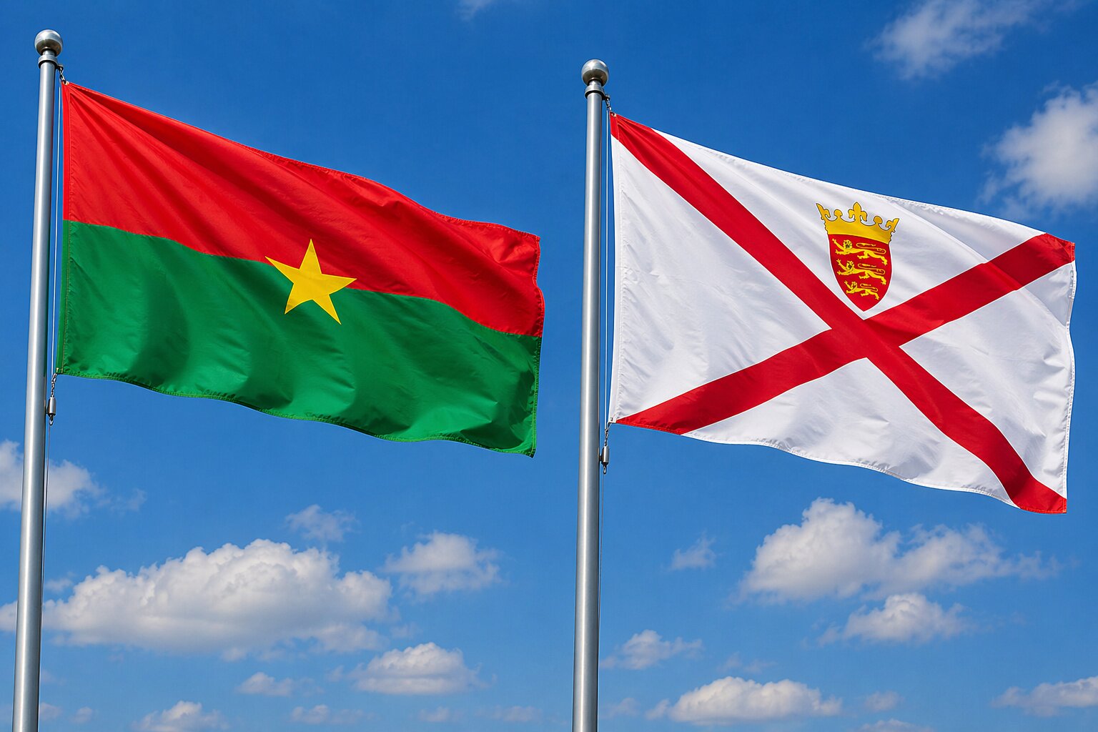 Jersey and Burkina Faso eVisa Flag