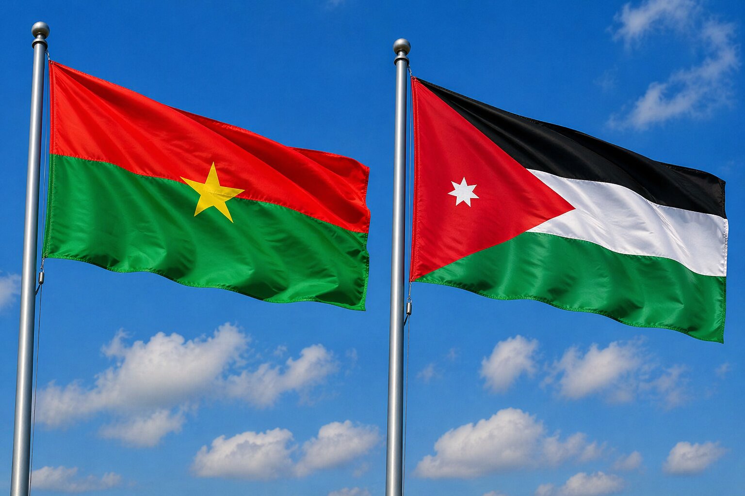 Jordan and Burkina Faso eVisa Flag