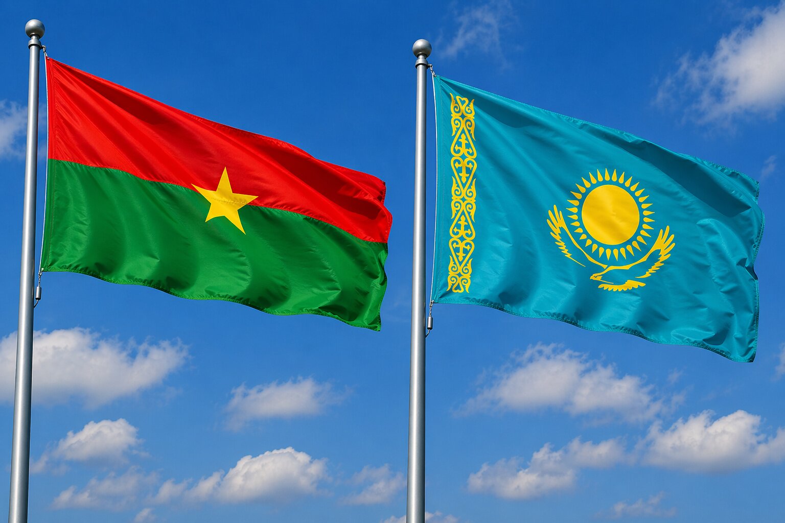 Kazakhstan and Burkina Faso eVisa Flag