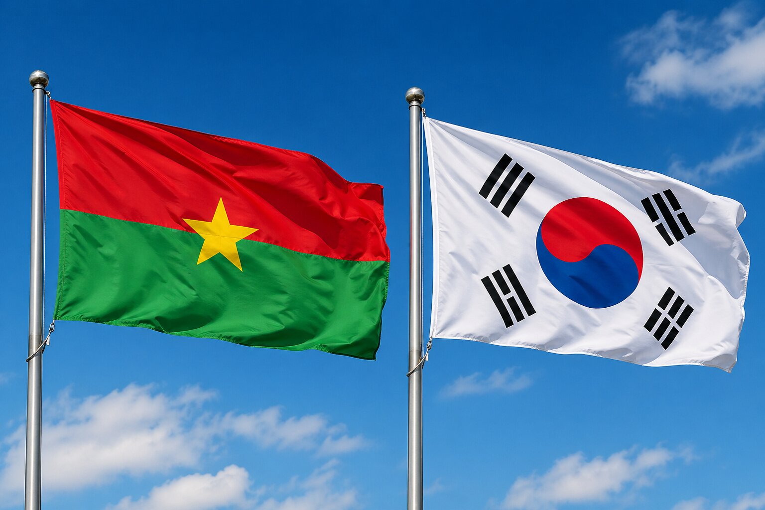 Korea, Republic of (South) and Burkina Faso eVisa Flag