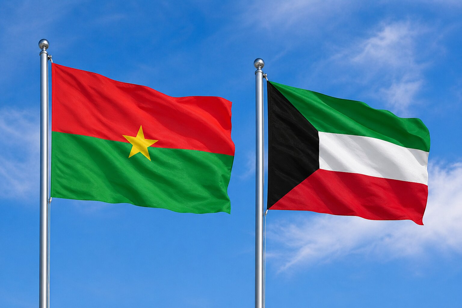 Kuwait and Burkina Faso eVisa Flag