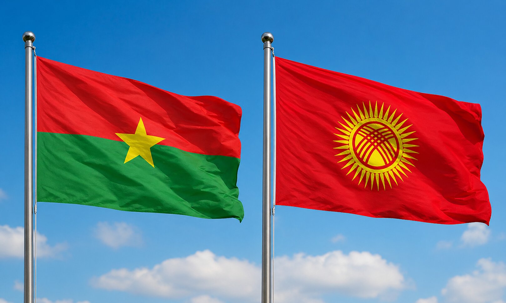 Kyrgyzstan and Burkina Faso eVisa Flag