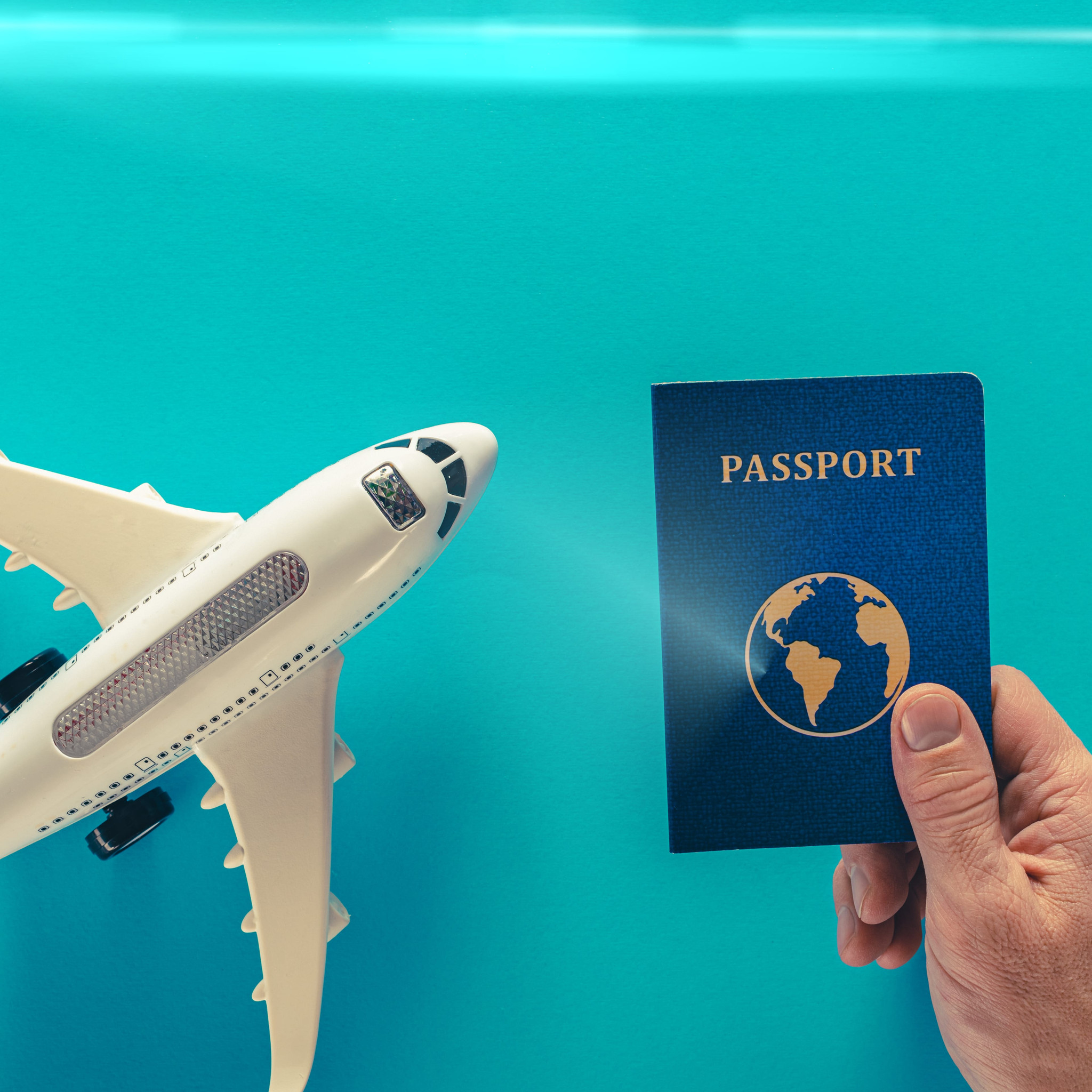 Man Holding Passport for Travel