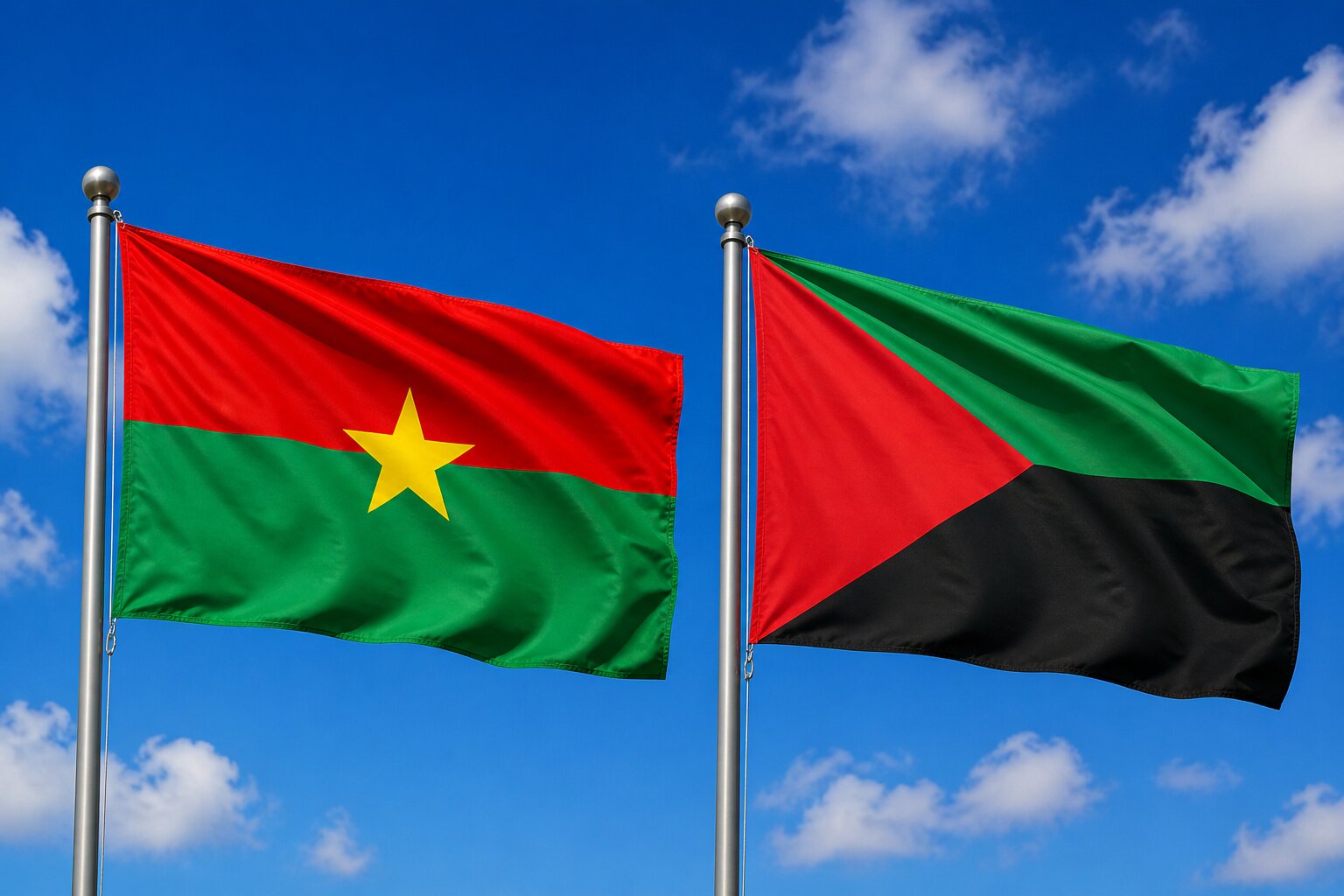 Martinique and Burkina Faso Flag