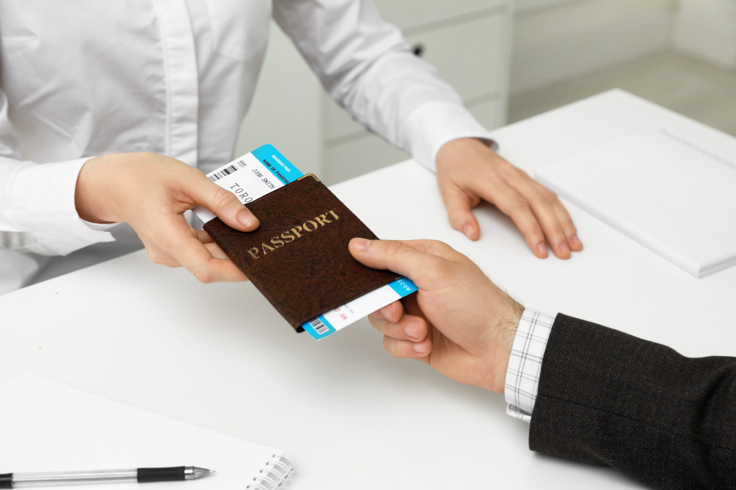 Passport And Ticket Handover