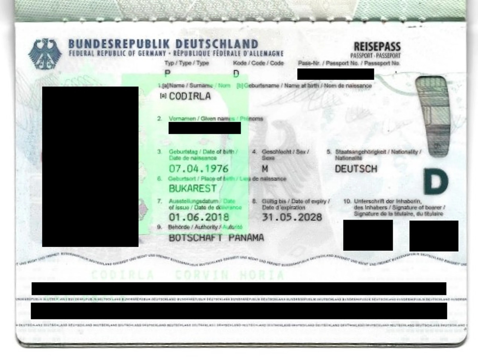 Passport Bio Page